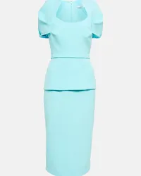 Safiyaa Abito midi Briante in crêpe Blu