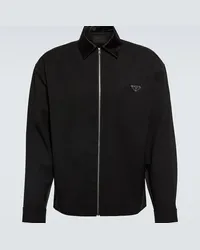 Prada Giacca blouson in lana vergine Nero