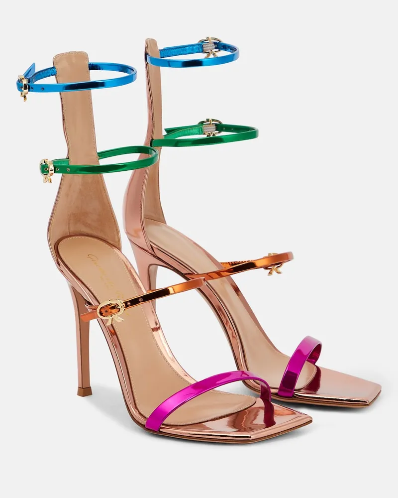 Gianvito Rossi Sandali Ribbon 105 in pelle Multicolore