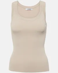 Max Mara Leisure - Tank top Siro in maglia a coste Marrone