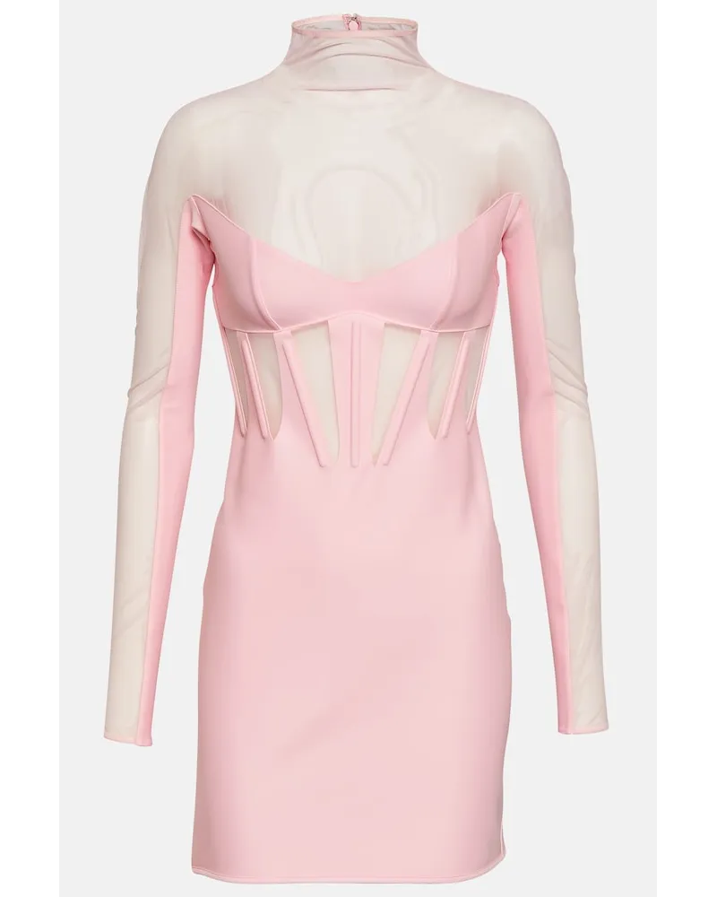 Thierry Mugler Miniabito in tulle Rosa