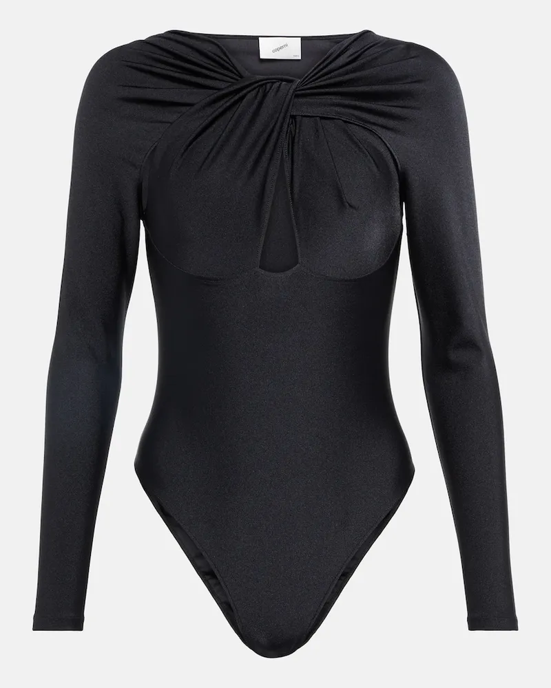 COPERNI Body in jersey con cut-out Nero