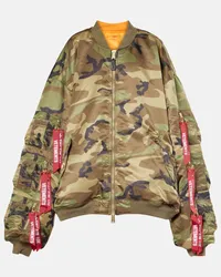 VETEMENTS Bomber a stampa camouflage Verde