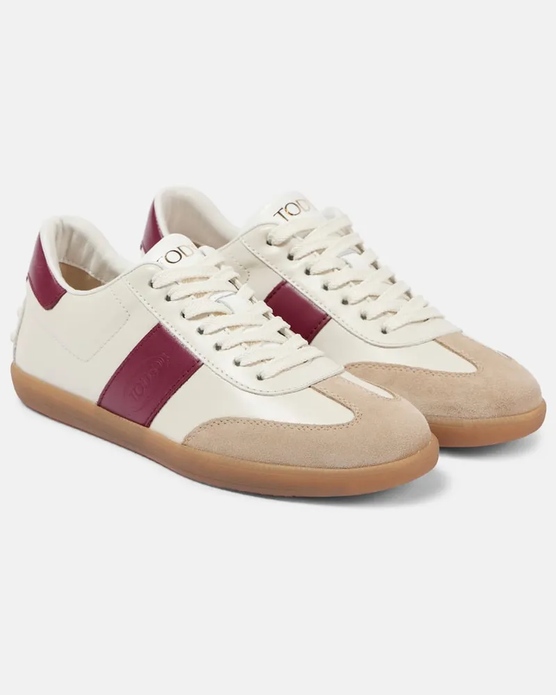 TOD'S Sneakers Tod's Tabs in pelle con suede Neutro