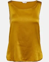 Max Mara Leisure - Top Pan in seta stretch Giallo