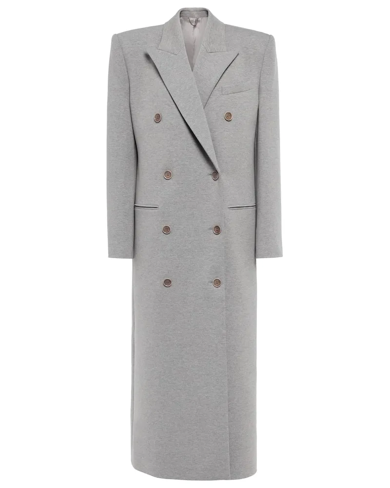 Magda Butrym Cappotto doppiopetto in misto cotone Grigio
