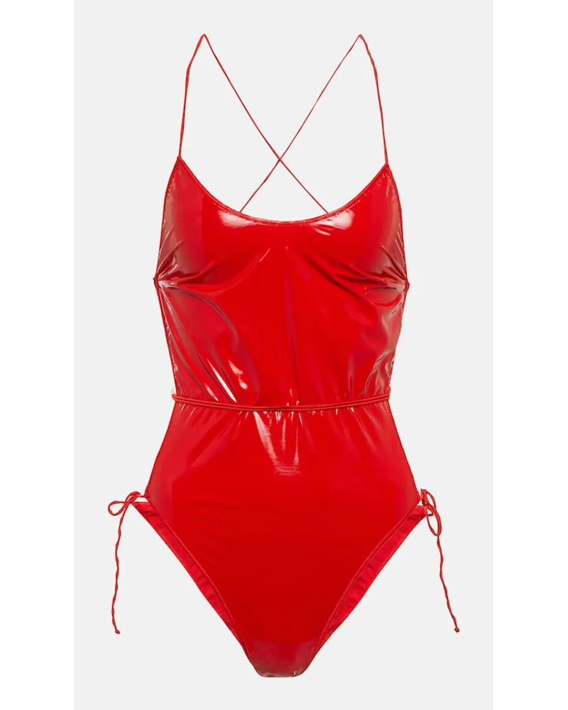 Oséree OsÃ©ree Costume intero Glow in latex Rosso