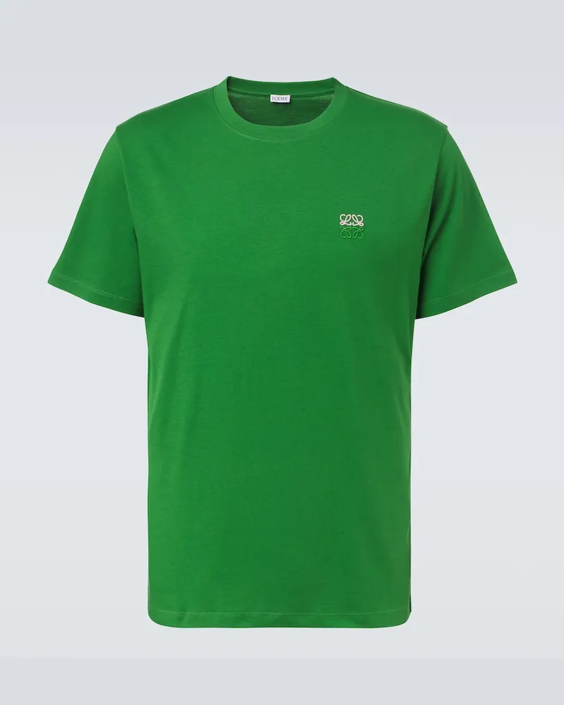 Loewe T-shirt Anagram in jersey di cotone Verde