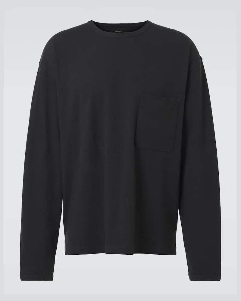 Christophe Lemaire T-shirt in jersey di cotone e lino Nero