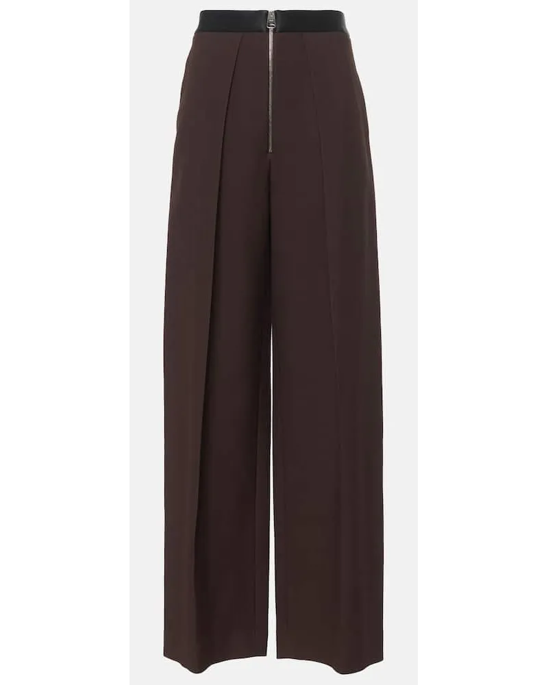 KHAITE Pantaloni a gamba larga Marine Marrone