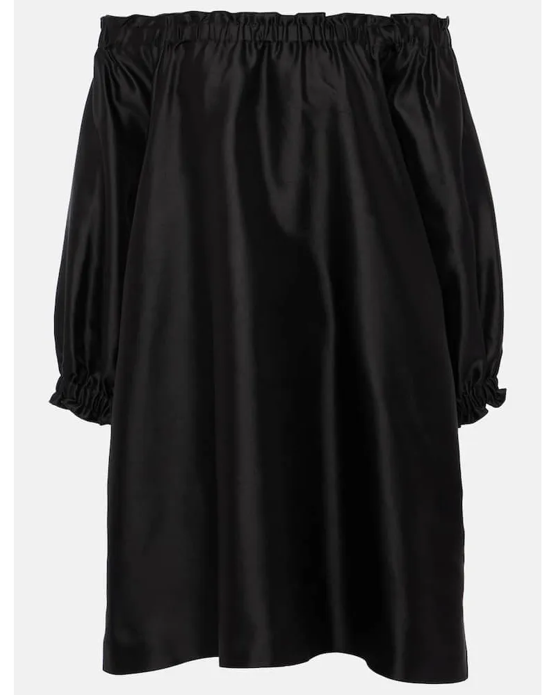 Max Mara Miniabito Lepre in seta e cotone Nero