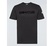 Moncler T-shirt in jersey di misto cotone Nero