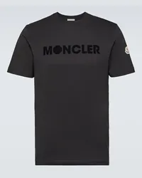 Moncler T-shirt in jersey di misto cotone Nero