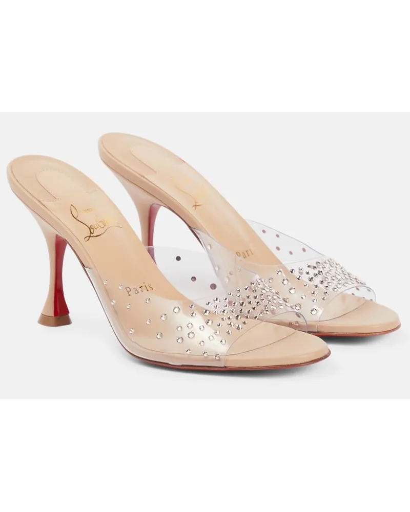 Christian Louboutin Sandali Nudes Degramule con cristalli Beige