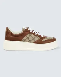 Gucci Sneakers in pelle e canvas GG Supreme Beige