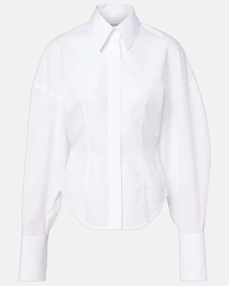 SPORTMAX Camicia Nelson in popeline di cotone Bianco