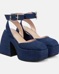 NODALETO Pumps con plateau Bulla Sofia in denim Blu