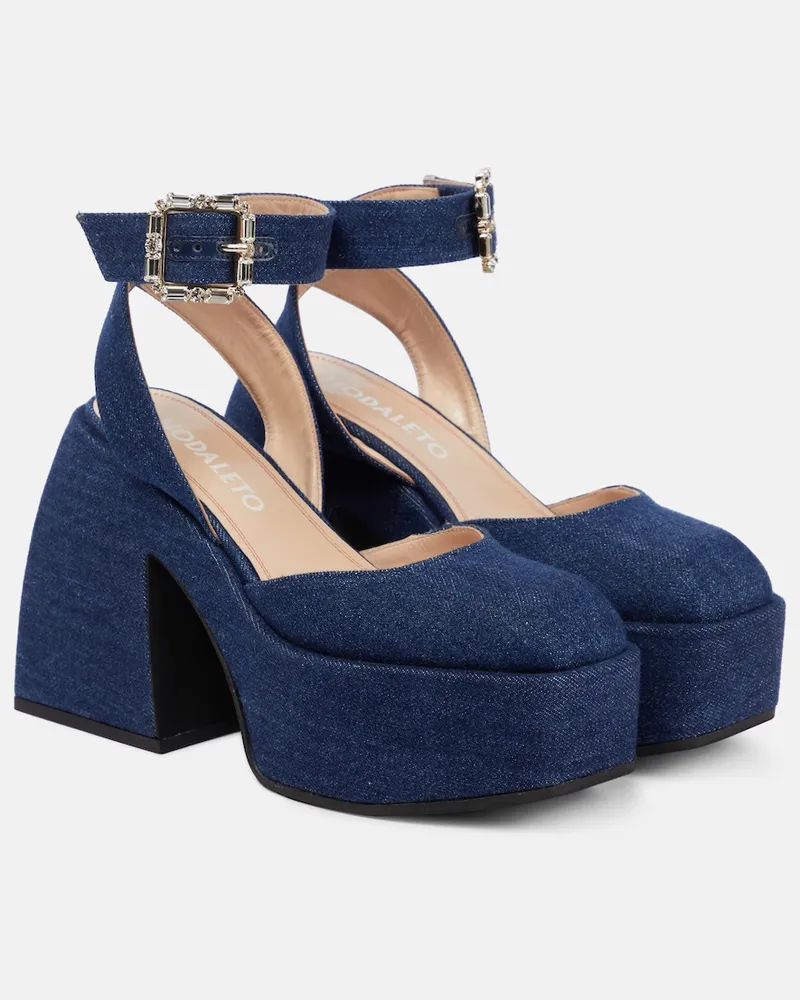 NODALETO Pumps con plateau Bulla Sofia in denim Blu