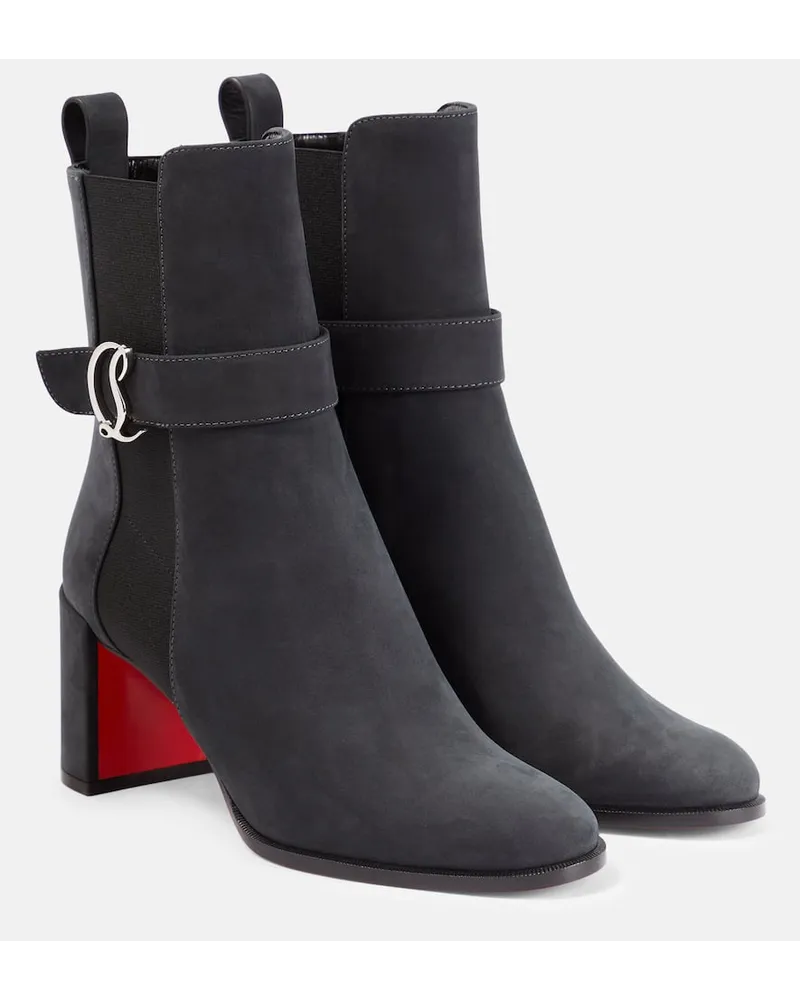 Christian Louboutin Stivaletti CL Chelsea Booty in suede Nero