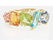 Anello Nadima Glimmer in oro 14kt con topazi, citrini e diamanti