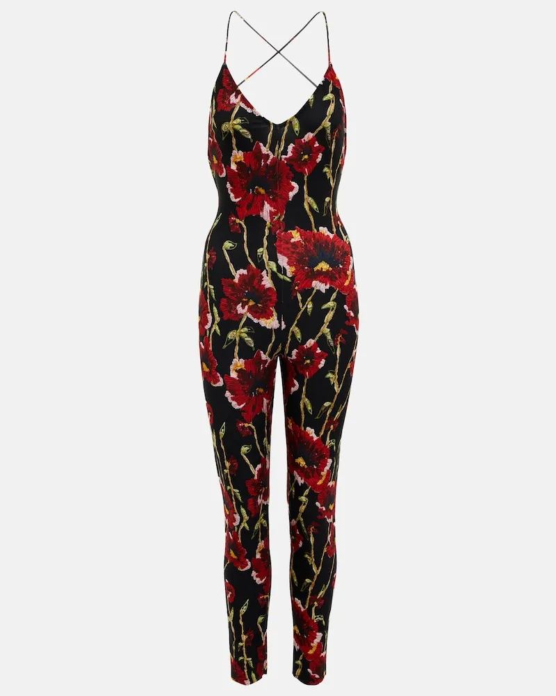 Norma Kamali Jumpsuit aderente con stampa Multicolore