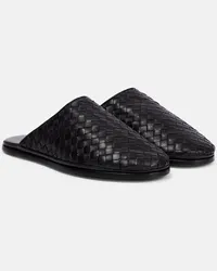 Bottega Veneta Slippers Intrecciato in pelle Nero