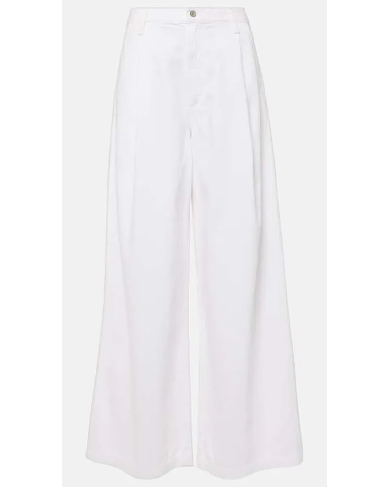 AGOLDE Jeans Ellis a gamba larga e vita bassa Bianco