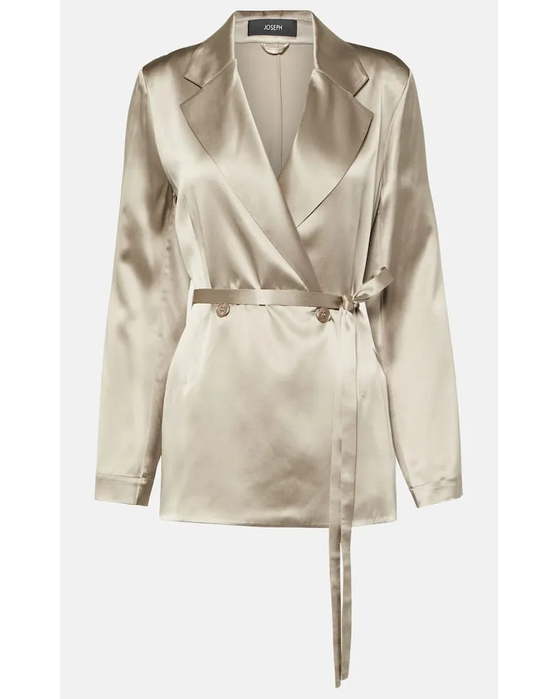 Joseph Giacca Joubert in raso di seta Beige