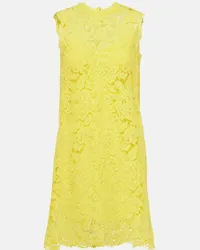 Dolce & Gabbana Miniabito in pizzo di misto cotone Giallo