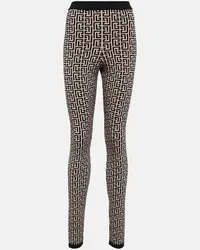 Balmain Leggings a vita alta in jersey Multicolore