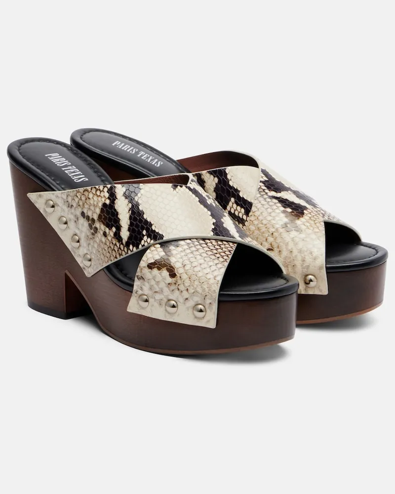 Paris Texas Sandali Marisol in pelle stampata Bianco