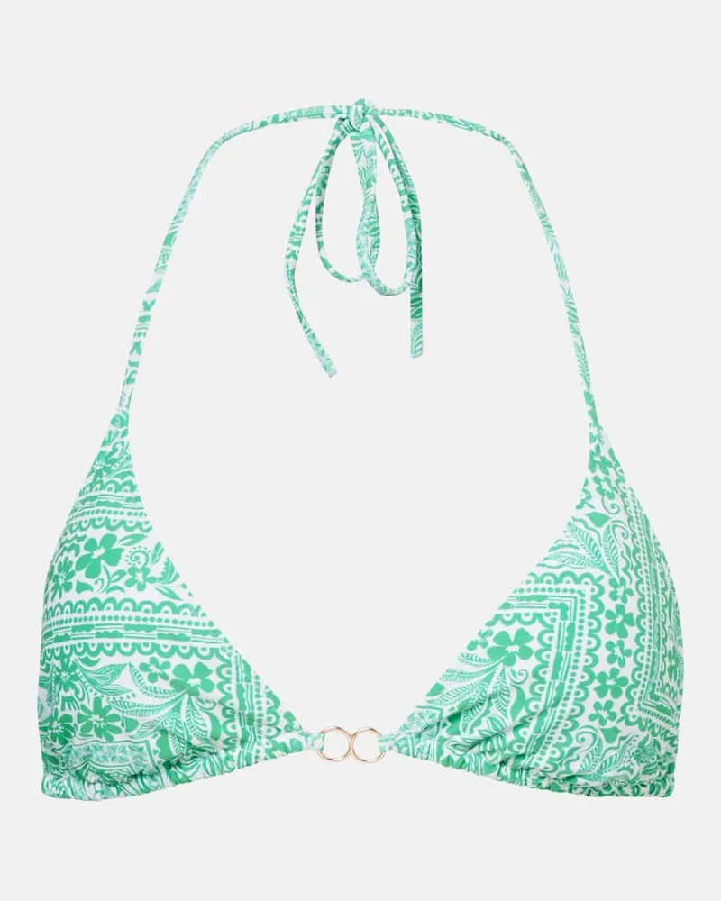 Melissa Odabash Top bikini Costa con stampa Verde