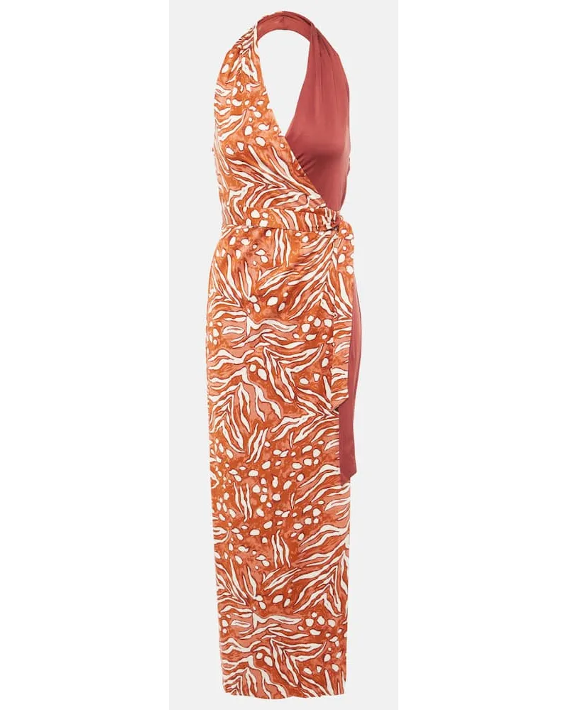 Diane von Furstenberg Abito a portafoglio Chase in jersey Rosso