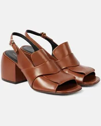 Dries van Noten Mules slingback in pelle Marrone