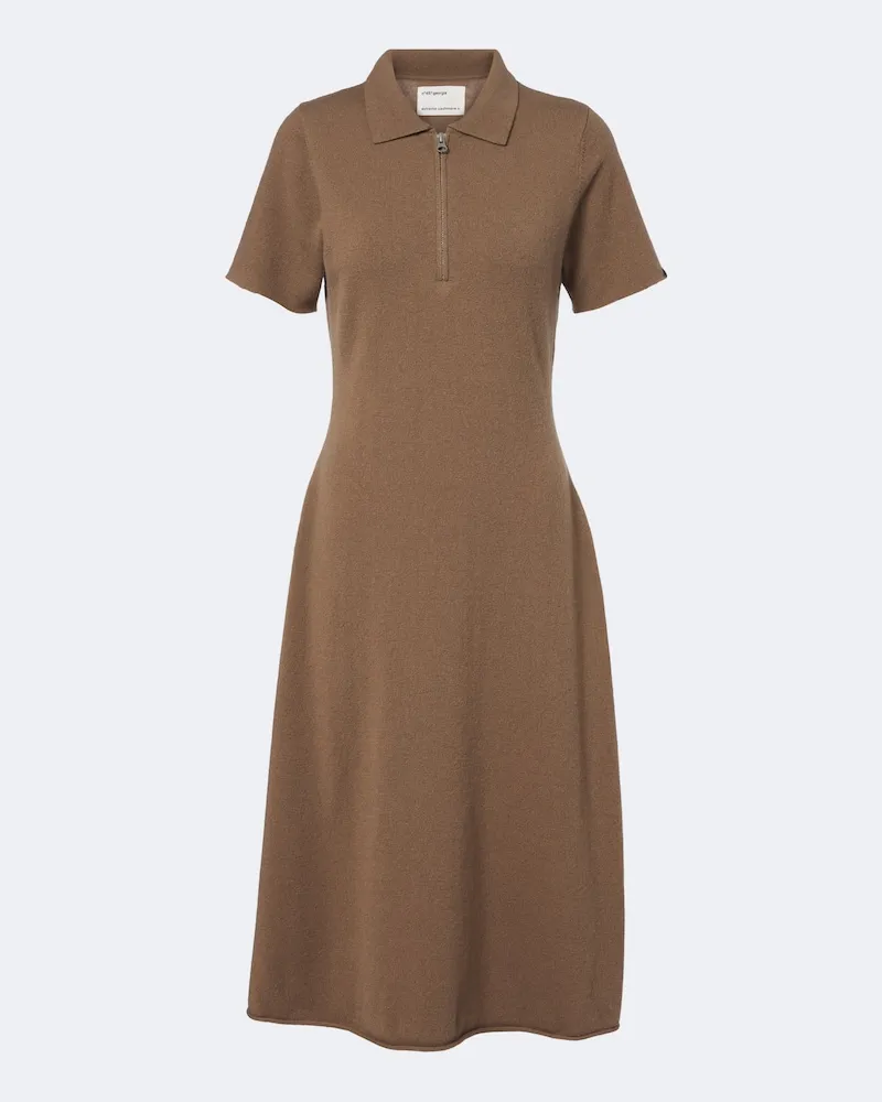 extreme cashmere Abito midi N°497 Georgia in misto cashmere Marrone