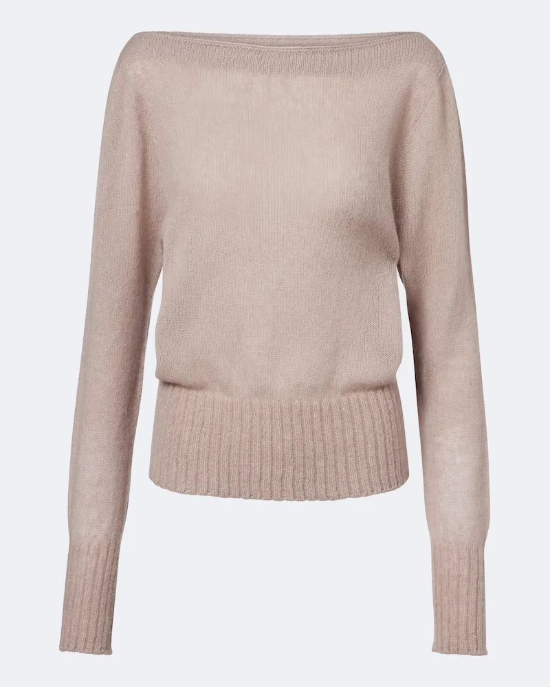 Tom Ford Pullover in misto cashmere e seta Beige