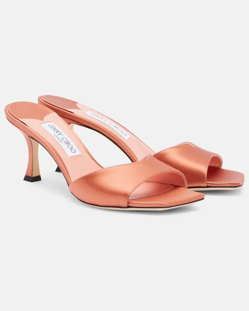 Jimmy Choo Mules Skye in raso Rosa