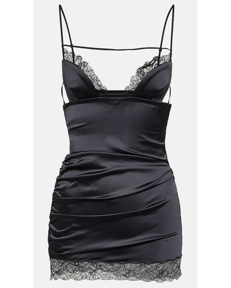 Nensi Dojaka Miniabito con pizzo e cut-out Nero