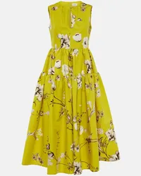 Erdem Abito midi Eleonore in faille di cotone Giallo