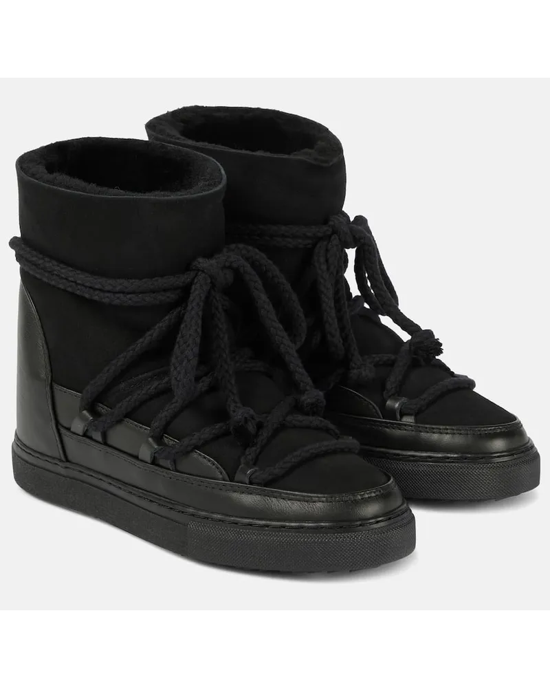 INUIKII Stivaletti doposcÃ¬ Classic Wedge in pelle e suede Nero