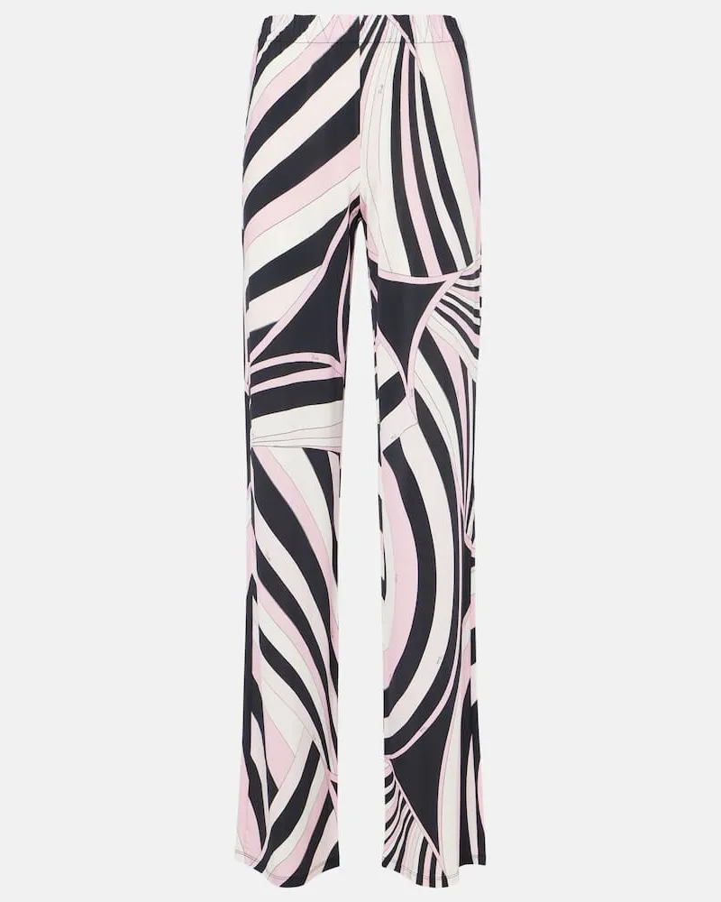 Emilio Pucci Pantaloni regular Iride in jersey Multicolore