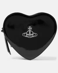 Vivienne Westwood Borsa a tracolla Louise Heart in vernice Nero