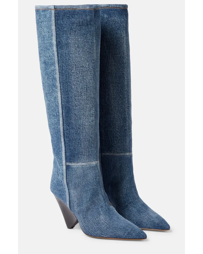 Isabel Marant Stivali Lakita in denim Blu
