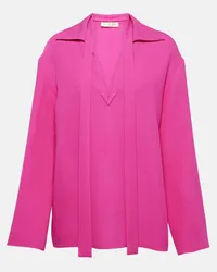 Valentino Garavani Blusa VGold con lavallière Rosa