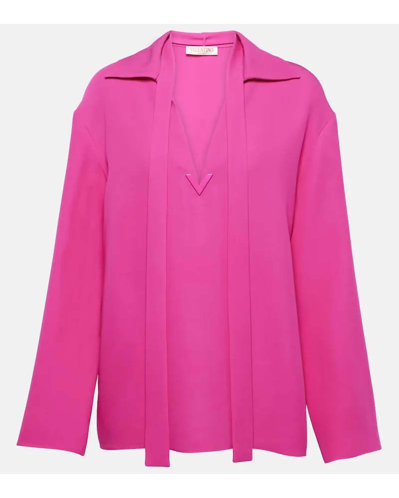 Valentino Garavani Blusa VGold con lavalliÃ¨re Rosa