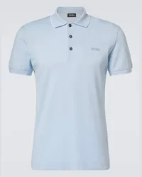 Ermenegildo Zegna Polo in misto cotone Blu