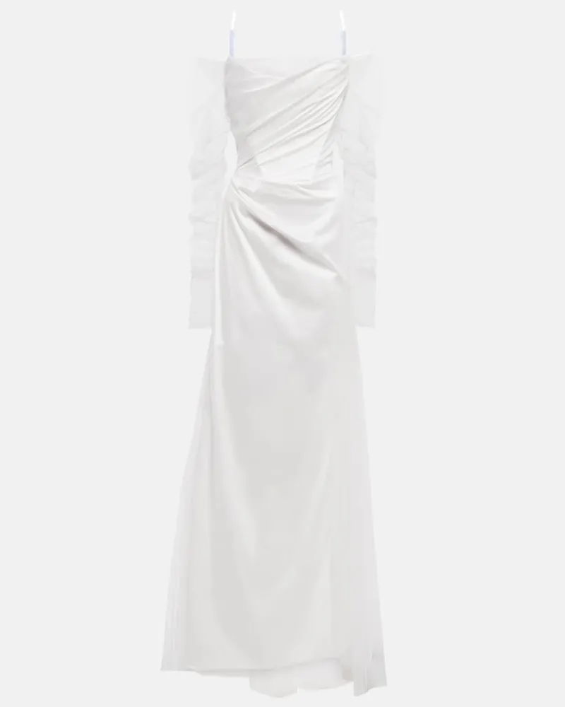 Vivienne Westwood Bridal - Abito lungo Rhea in raso Bianco