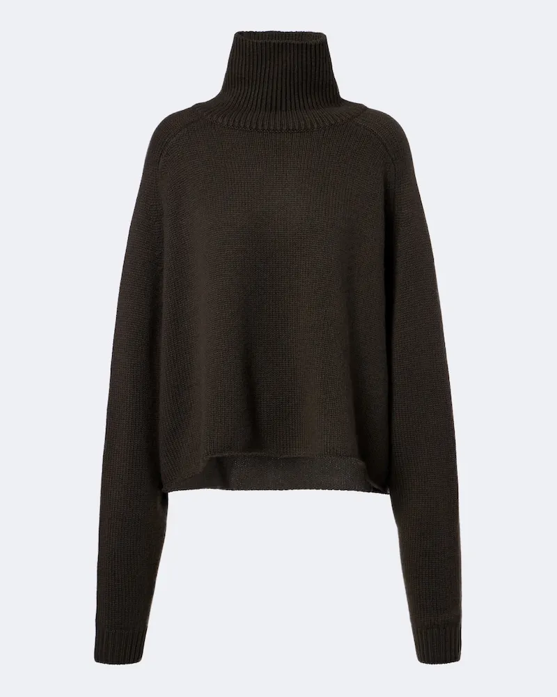 Lisa Yang Pullover Cathie in cashmere a collo alto Marrone