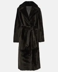 Yves Salomon Cappotto in shearling Marrone