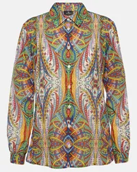 Etro Camicia in cotone con stampa Multicolore